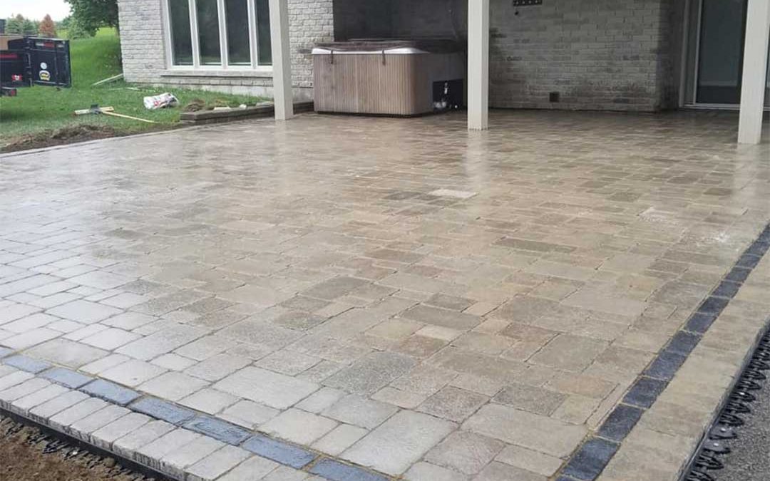 interlocking stone patio