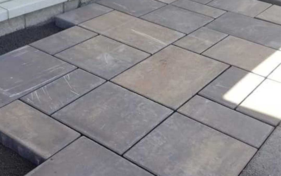 interlocking stone patio