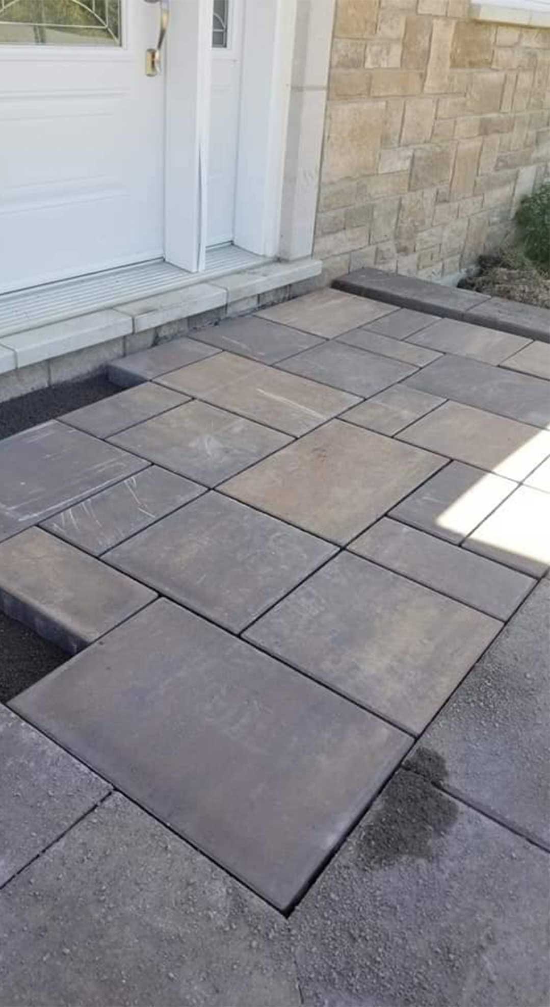 interlocking stone patio