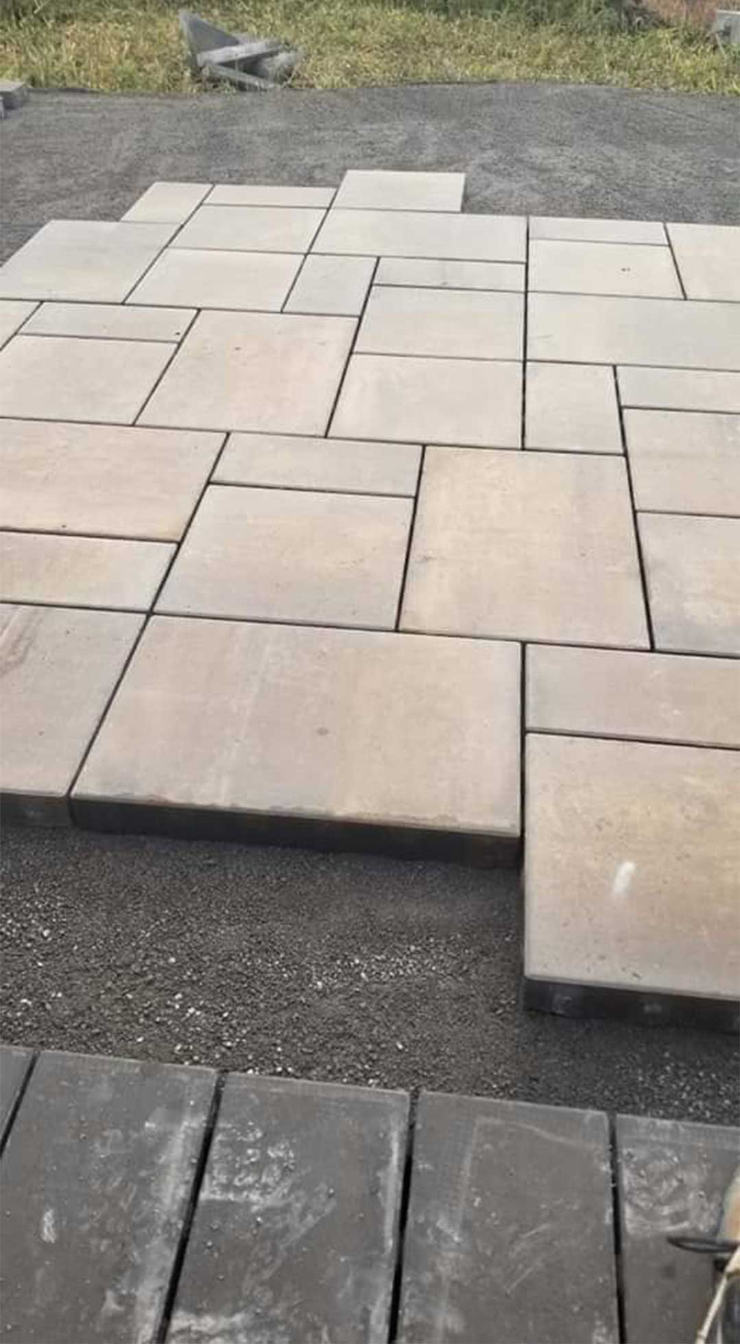 interlocking stone patio