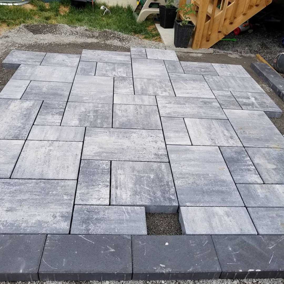 interlocking stone patio